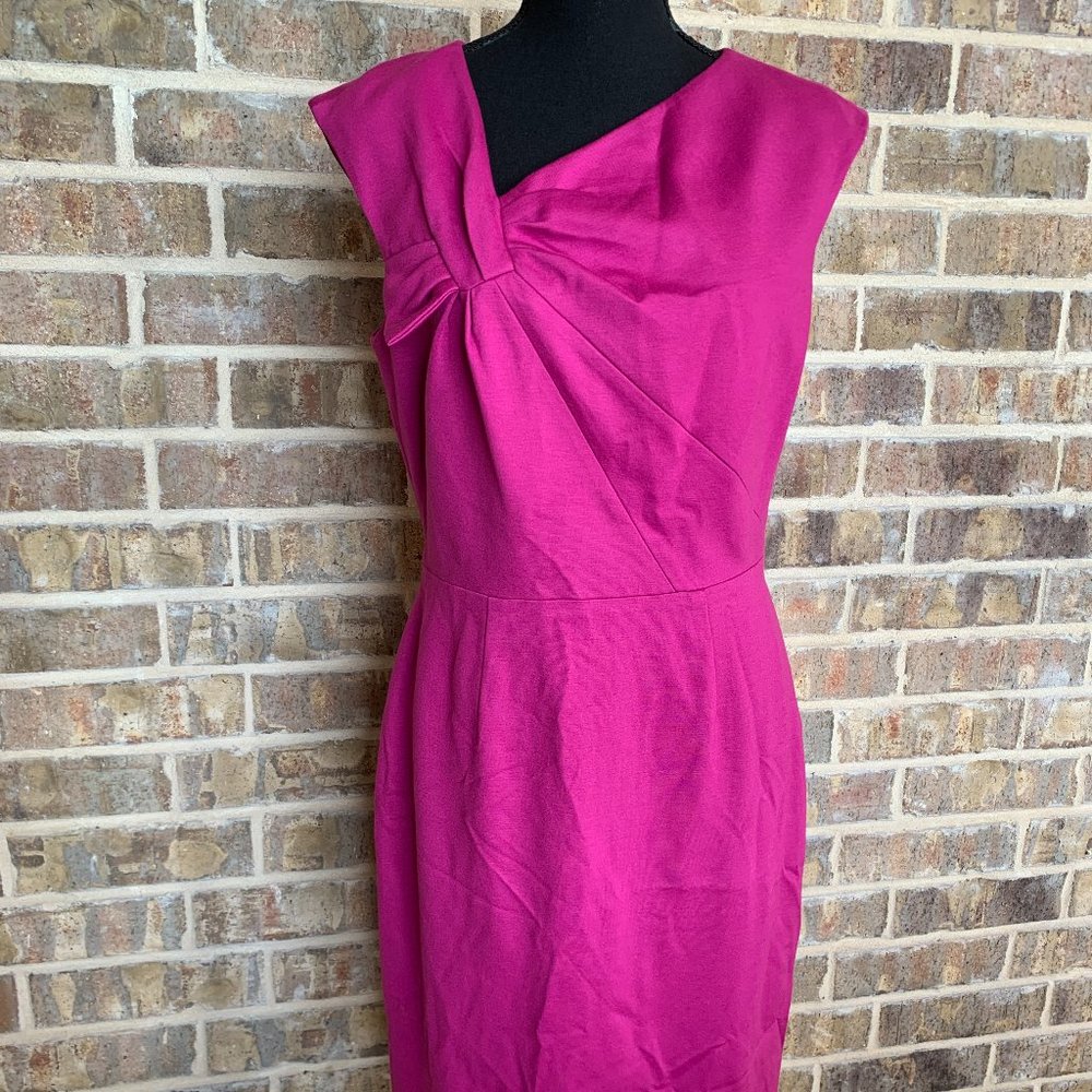 Isabella DeMarco sheath dress purple color size 6 sleeveless knotted front NWT